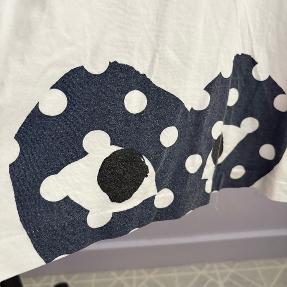 COMMES DES GARCONS CDG Play Japan sz M US sz S Blue Polka Dot Heart Tshirt - Picture 7 of 12